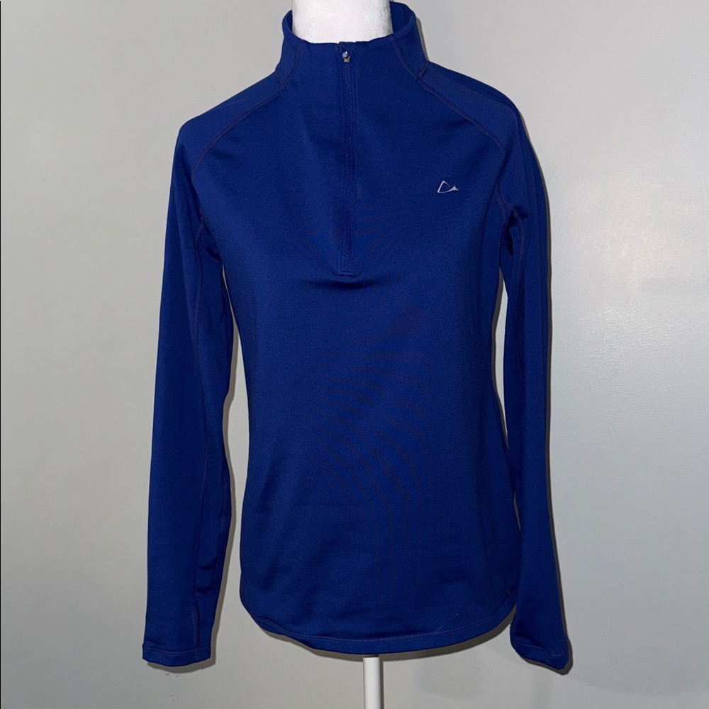 Women's Paradox Blue Quarter-Zip Top Shirt Sz Medium